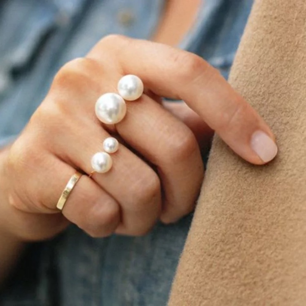 Fashion Faux Perl Ring - Picture 4 of 6